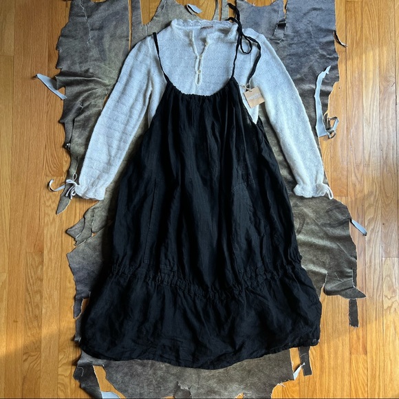 Magnolia Pearl NWT hidi drawstring linen dress one size - Picture 2 of 5